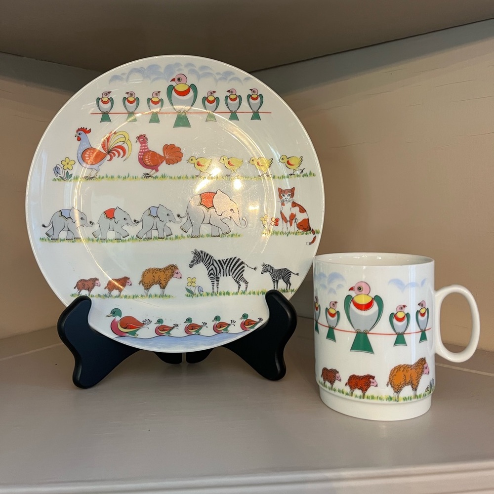 “Animals on Parade” Plate and Mug Set